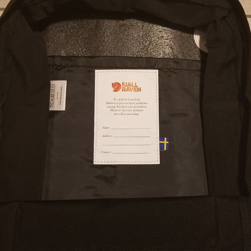 FJALLRAVEN BLACK KANKEN BACKPACK 16L CLASSIC - Picture 4 of 5